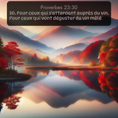 Segond Proverbes  ; image nature: image avec le verset biblique :Pour ceux qui s&#039;attardent auprès du vin, Pour ceux qui vont déguster du vin mêlé. ;  ; 23:30