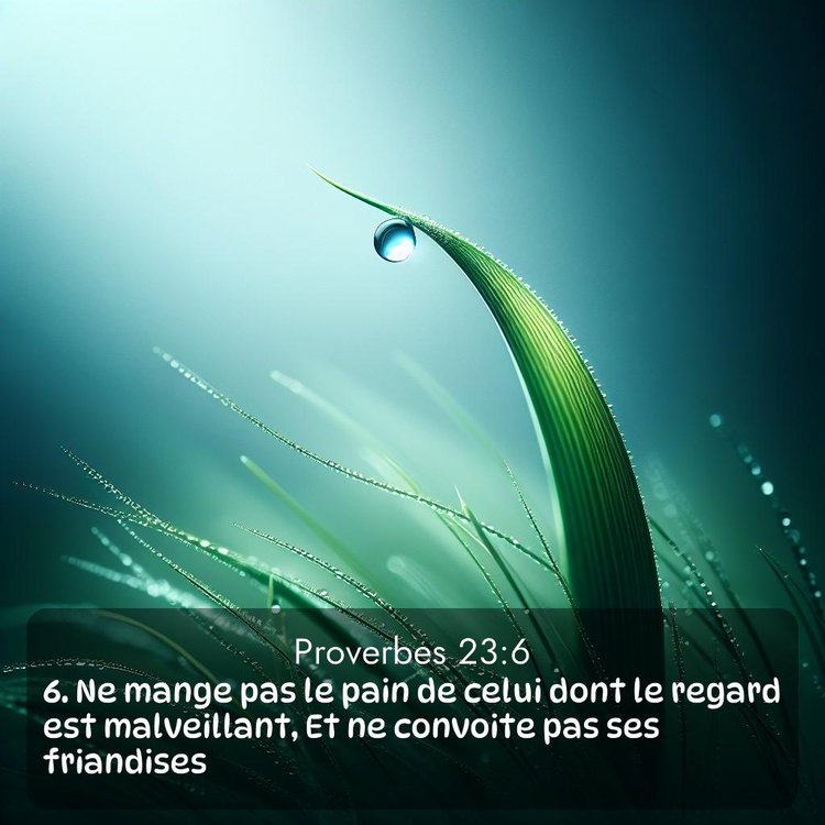 Segond Proverbes 23:6