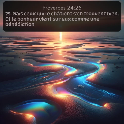 Segond Proverbes  ; image nature: image avec le verset biblique :Mais ceux qui le châtient s&#039;en trouvent bien, Et le bonheur vient sur eux comme une bénédiction. ;  ; 24:25