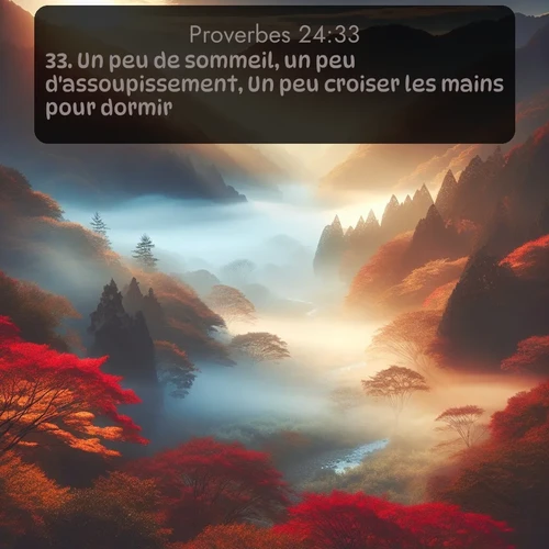 Segond Proverbes  ; image nature: image avec le verset biblique :Un peu de sommeil, un peu d&#039;assoupissement, Un peu croiser les mains pour dormir!... ;  ; 24:33