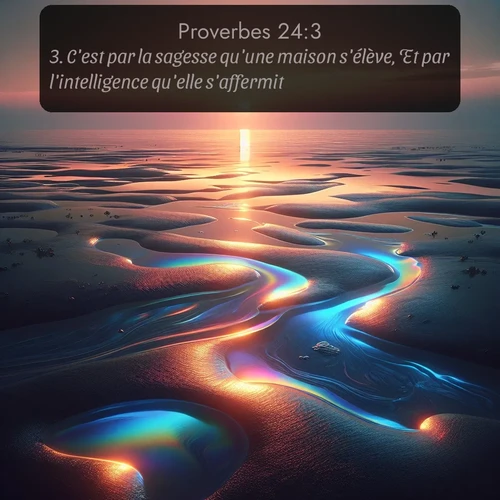 Segond Proverbes  ; image nature: image avec le verset biblique :C&#039;est par la sagesse qu&#039;une maison s&#039;élève, Et par l&#039;intelligence qu&#039;elle s&#039;affermit; ;  ; 24:3