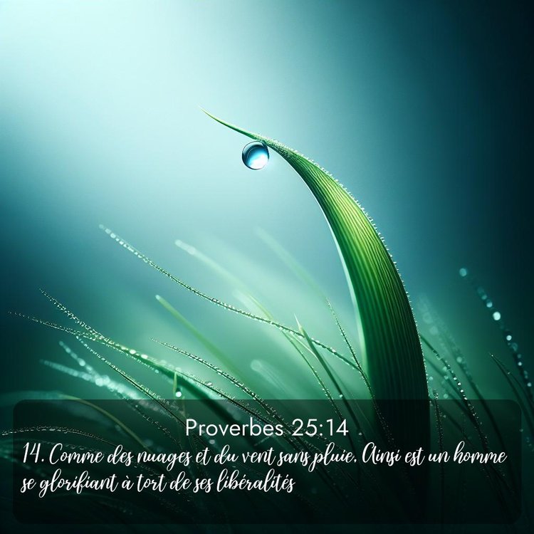 Segond Proverbes 25:14