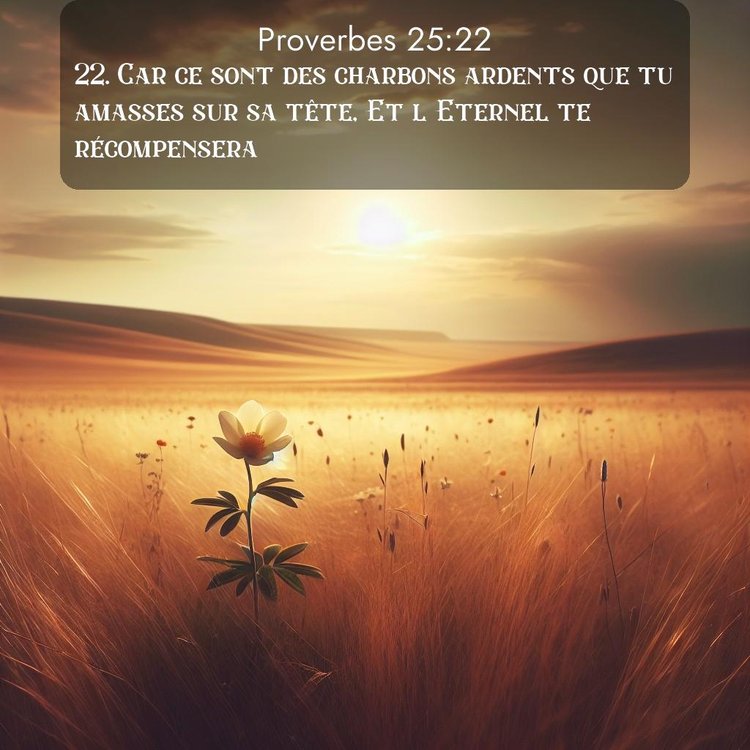 Segond Proverbes 25:22