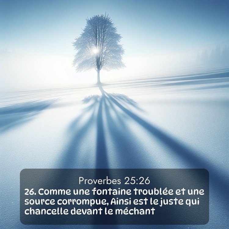 Segond Proverbes 25:26