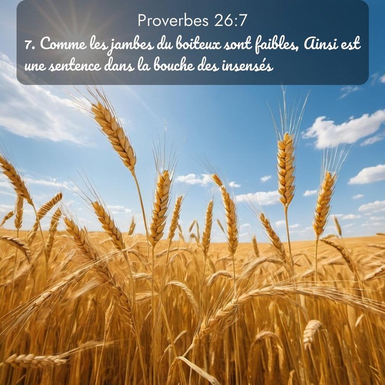 Segond Proverbes 26:7