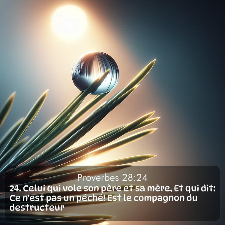 Segond Proverbes 28:24