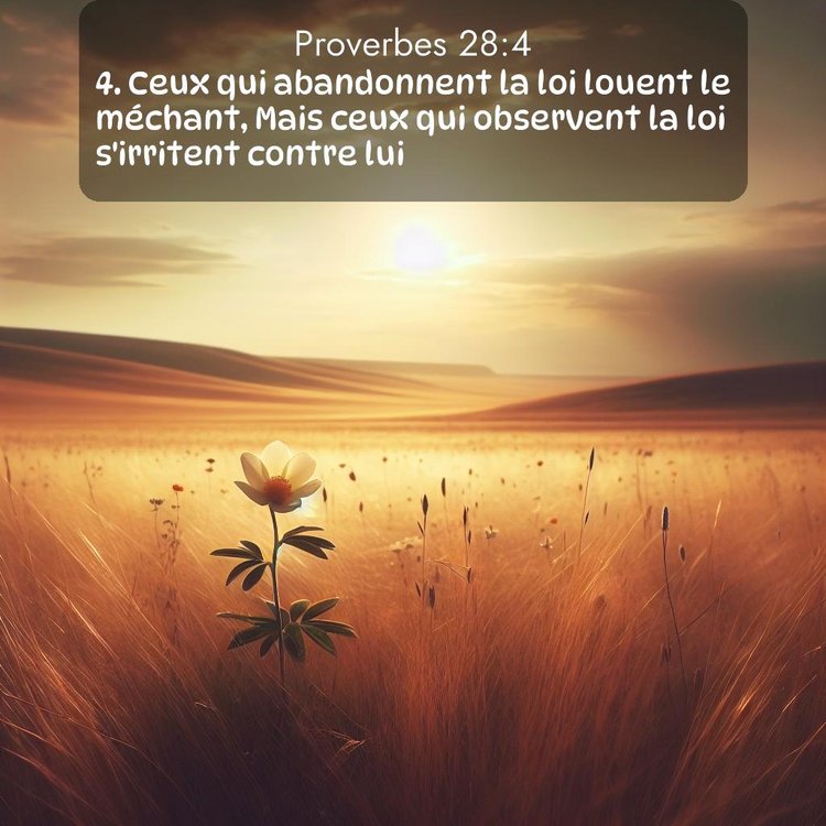 Segond Proverbes 28:4