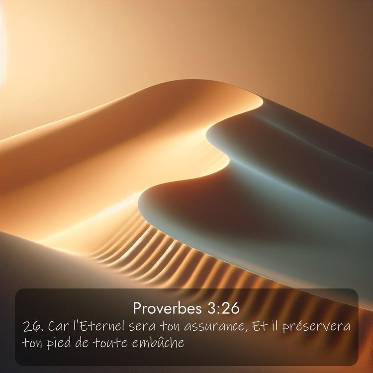 Segond Proverbes 3:26