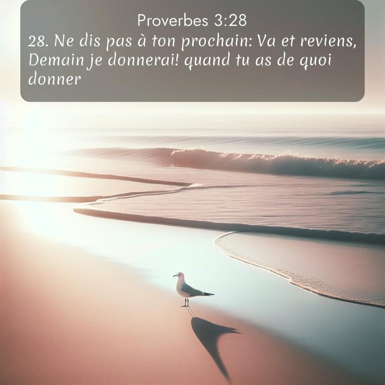 Segond Proverbes 3:28