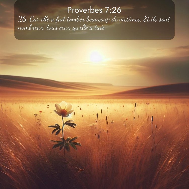 Segond Proverbes 7:26