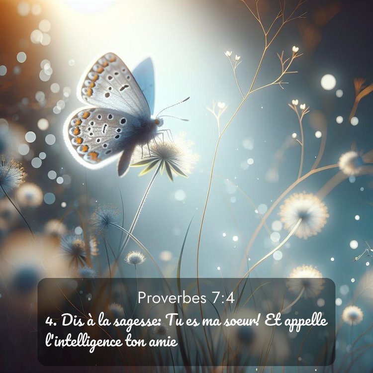 Segond Proverbes 7:4