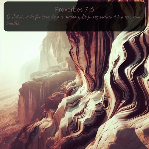 Segond Proverbes  ; image nature: image avec le verset biblique :J&#039;étais à la fenêtre de ma maison, Et je regardais à travers mon treillis. ;  ; 7:6