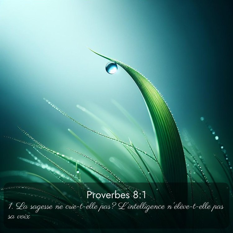 Segond Proverbes 8:1