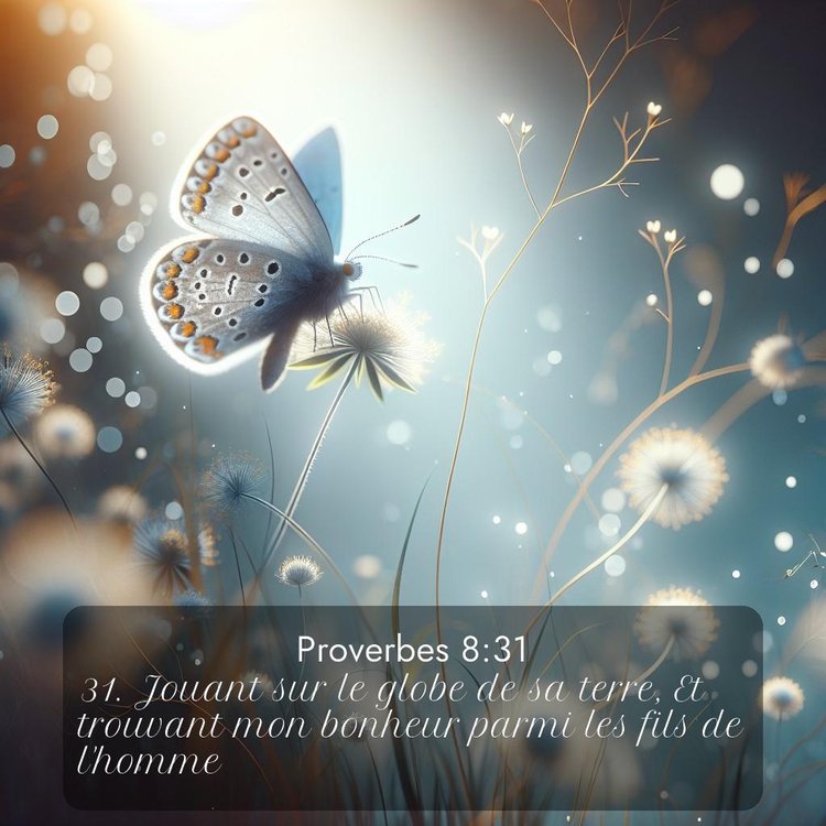 Segond Proverbes 8:31