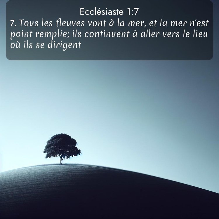 Segond Ecclésiaste 1:7