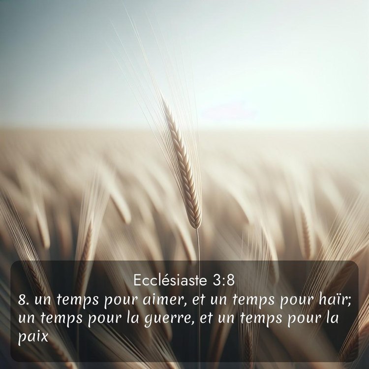 Segond Ecclésiaste 3:8