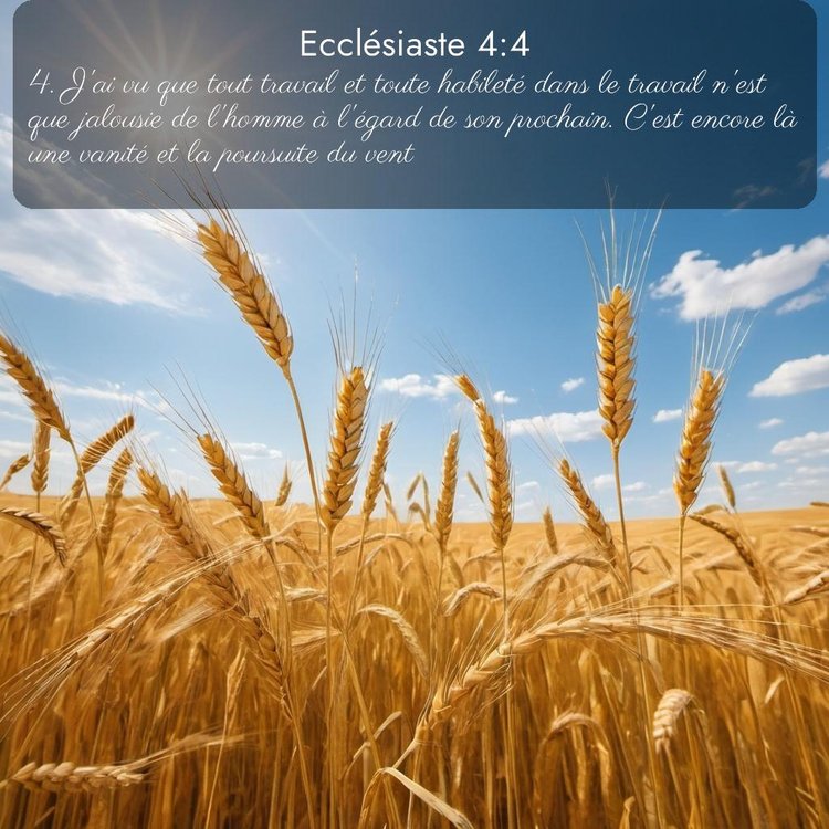 Segond Ecclésiaste 4:4