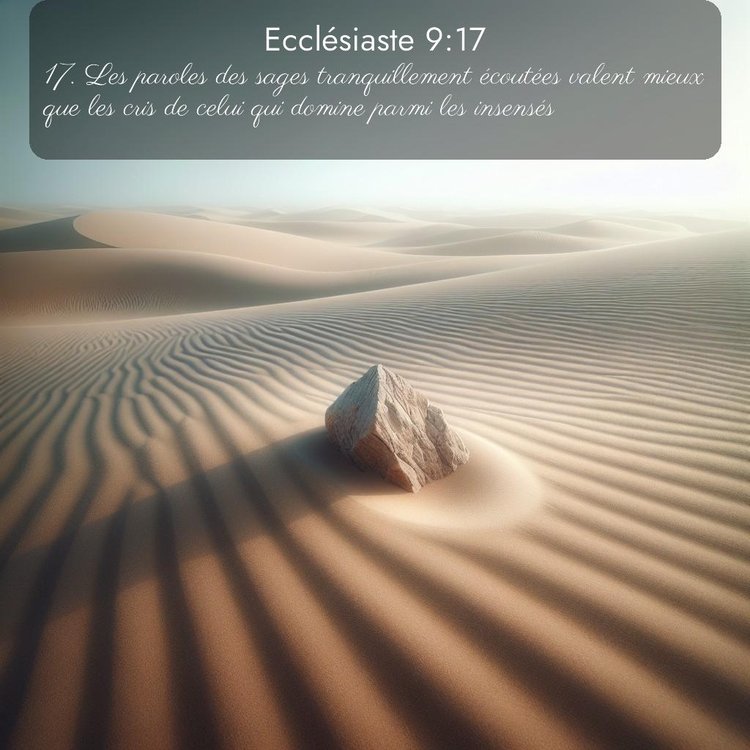 Segond Ecclésiaste 9:17