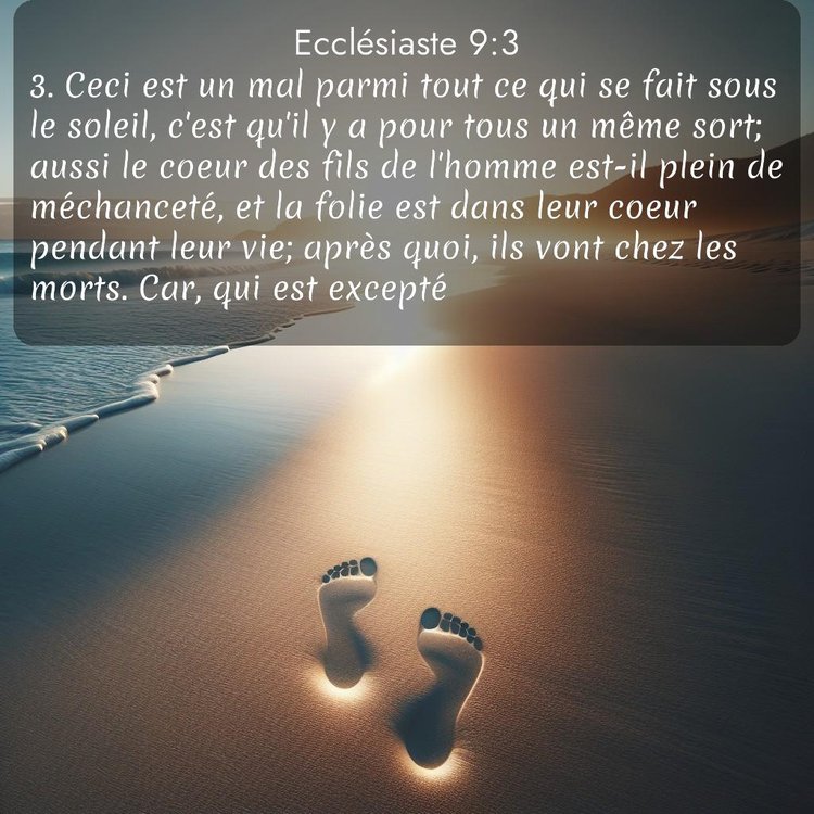 Segond Ecclésiaste 9:3