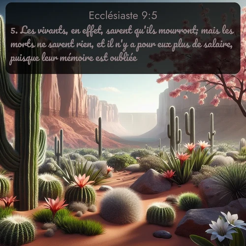 Segond Ecclésiaste  ; image nature: image avec le verset biblique :Les vivants, en effet, savent qu&#039;ils mourront; mais les morts ne savent rien, et il n&#039;y a pour eux plus de salaire, puisque leur mémoire est oubliée. ;  ; 9:5