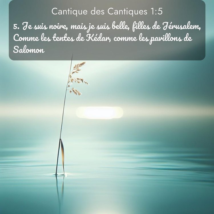 Segond Cantique des Cantiques 1:5