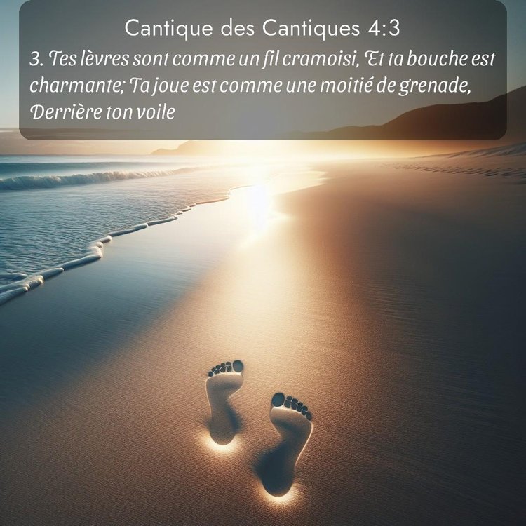 Segond Cantique des Cantiques 4:3