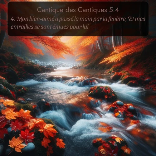 Segond Cantique des Cantiques  ; image nature: image avec le verset biblique :Mon bien-aimé a passé la main par la fenêtre, Et mes entrailles se sont émues pour lui. ;  ; 5:4