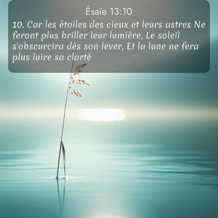 Segond Ésaïe 13:10