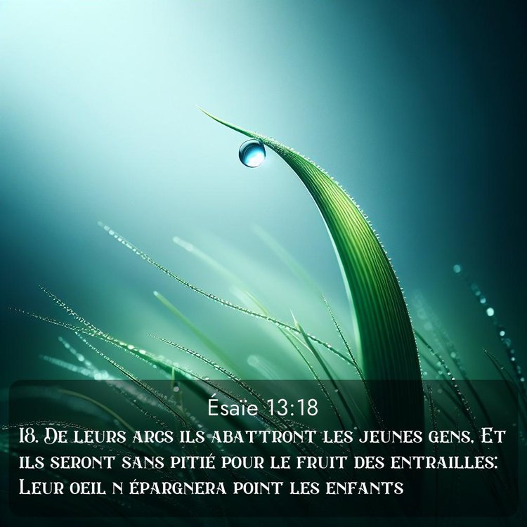 Segond Ésaïe 13:18