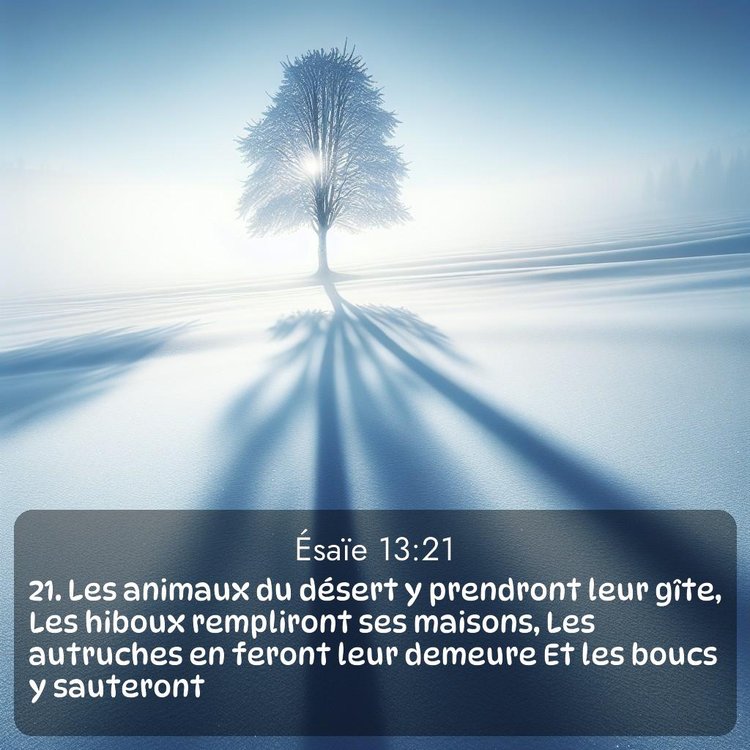 Segond Ésaïe 13:21