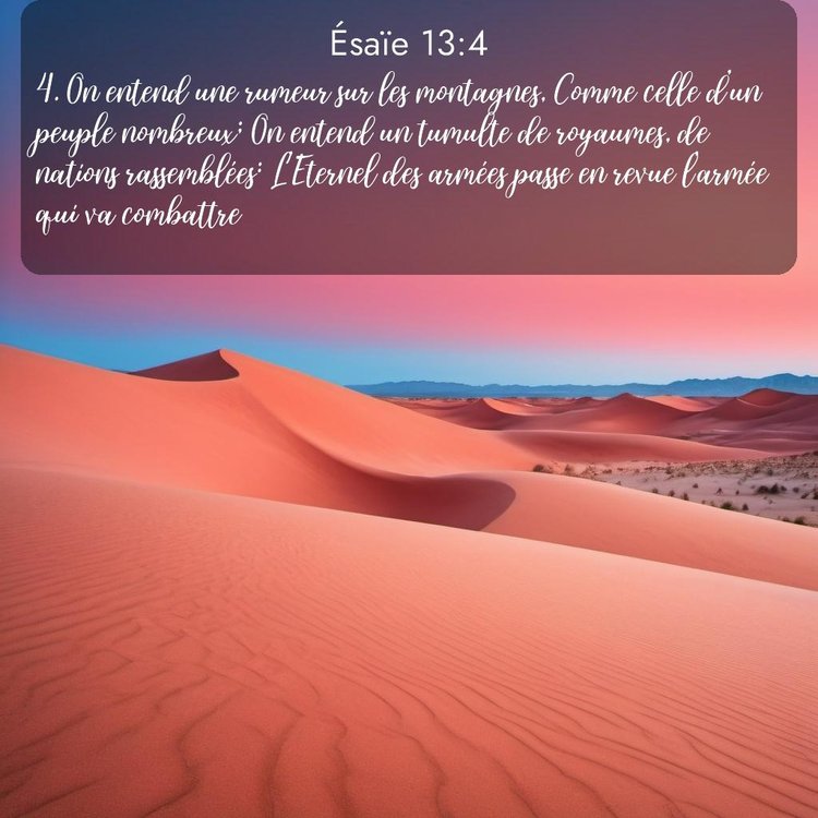 Segond Ésaïe 13:4