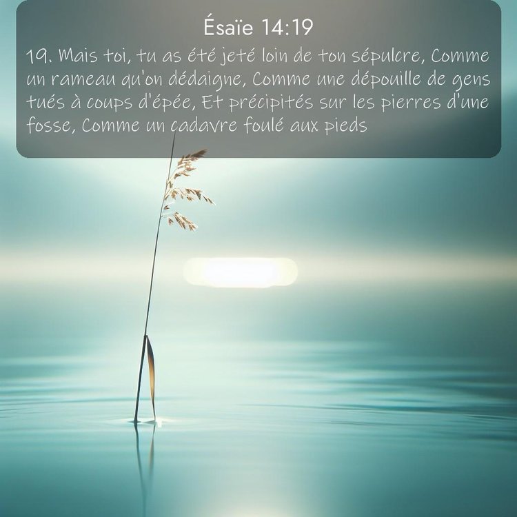 Segond Ésaïe 14:19