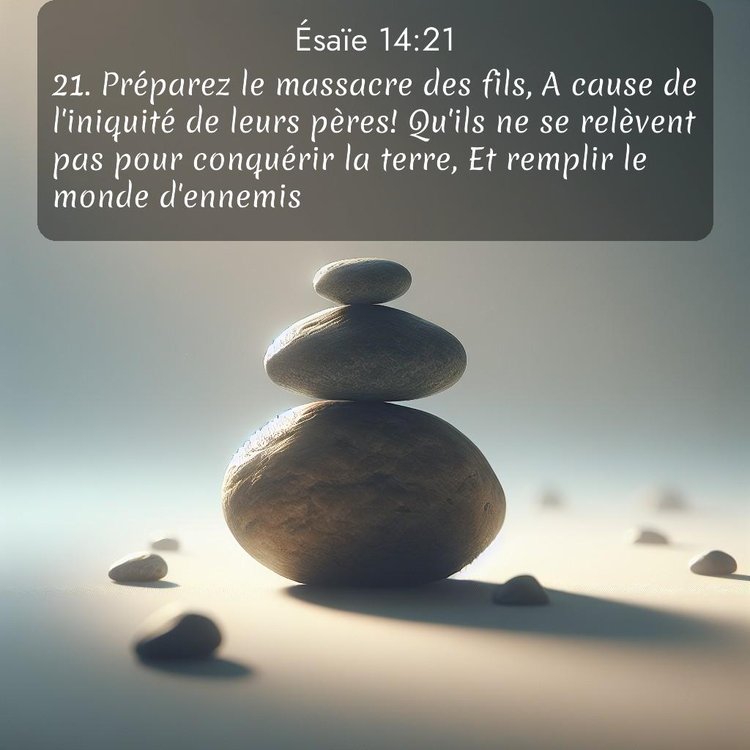 Segond Ésaïe 14:21