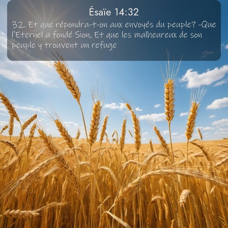 Segond Ésaïe 14:32