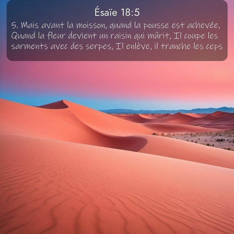 Segond Ésaïe 18:5