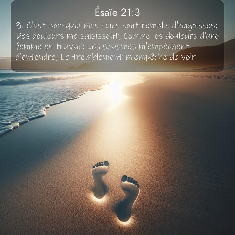 Segond Ésaïe 21:3