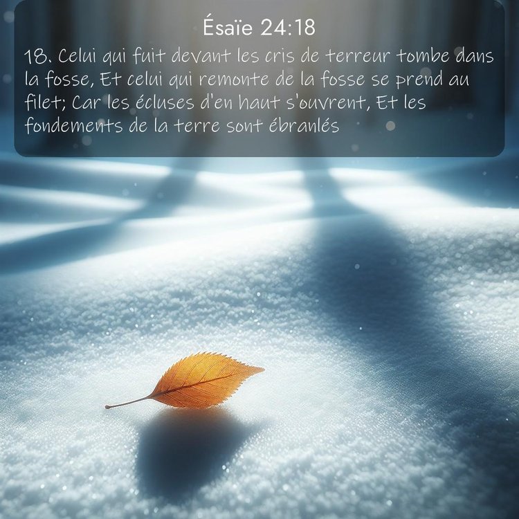 Segond Ésaïe 24:18