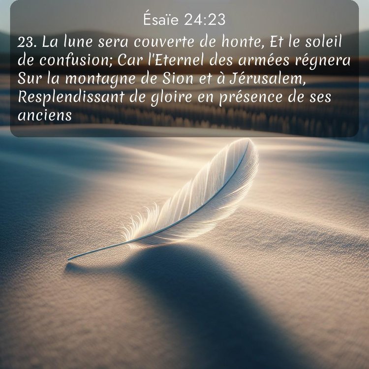 Segond Ésaïe 24:23