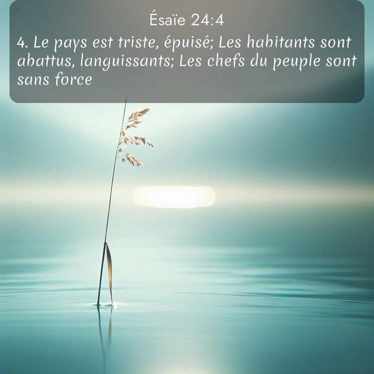 Segond Ésaïe 24:4