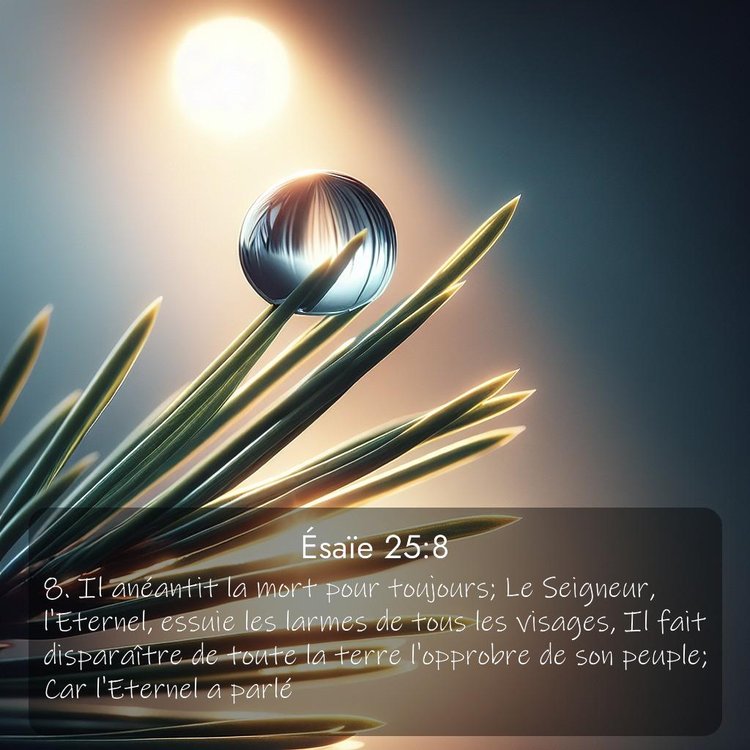 Segond Ésaïe 25:8