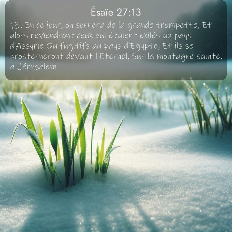 Segond Ésaïe 27:13