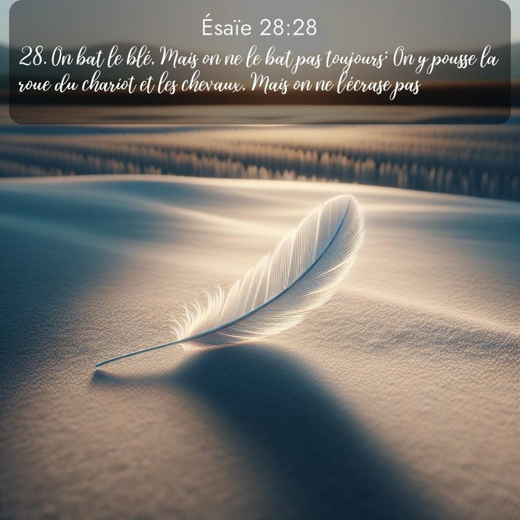 Segond Ésaïe 28:28