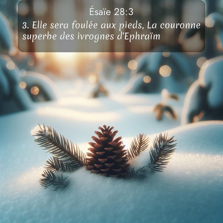 Segond Ésaïe 28:3