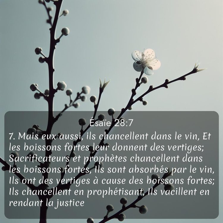 Segond Ésaïe 28:7