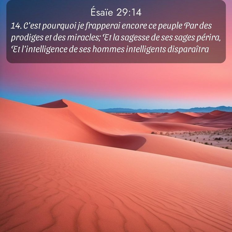 Segond Ésaïe 29:14