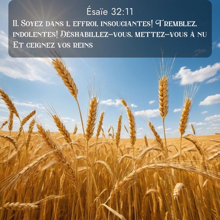 Segond Ésaïe 32:11