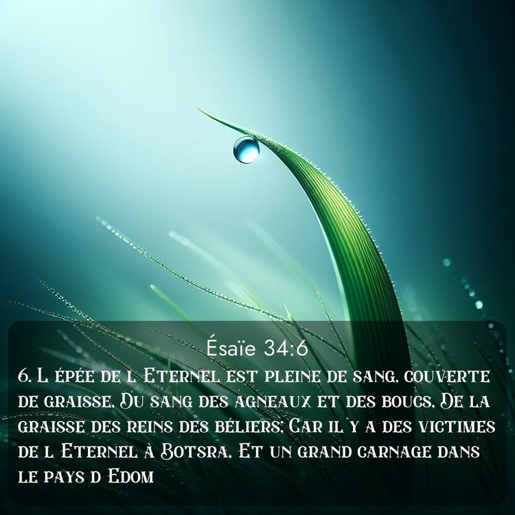 Segond Ésaïe 34:6