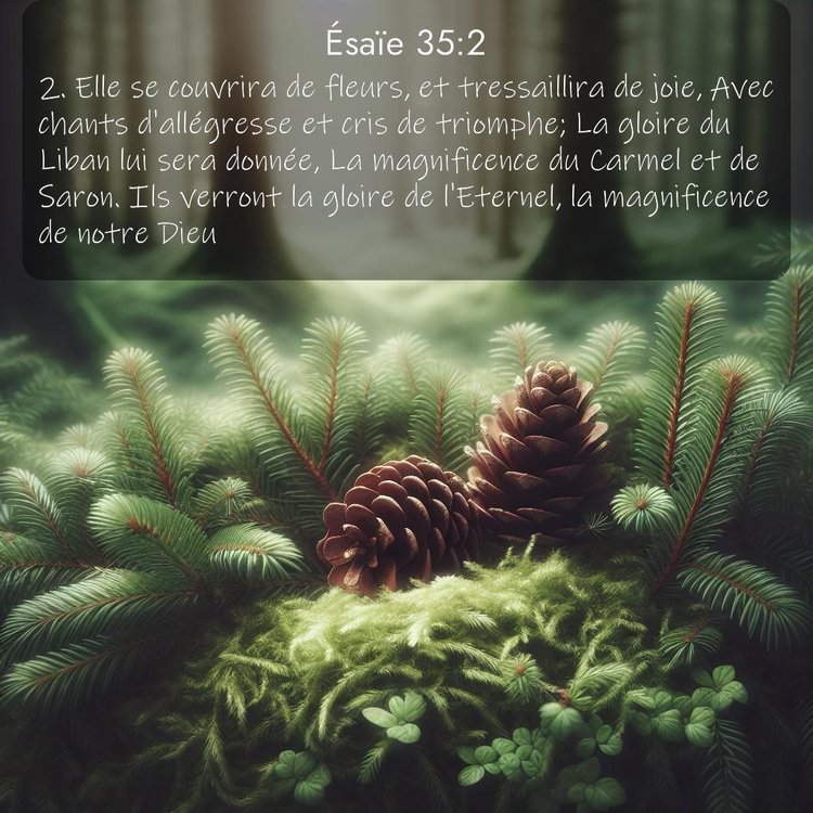 Segond Ésaïe 35:2