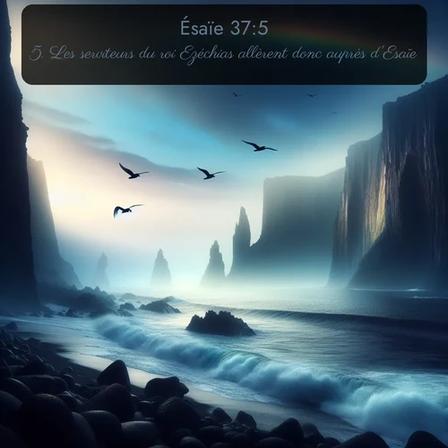 Segond Ésaïe  ; image nature: image avec le verset biblique :Les serviteurs du roi Ezéchias allèrent donc au</p><p>Lire le verset dans son contexte : <br><a href=