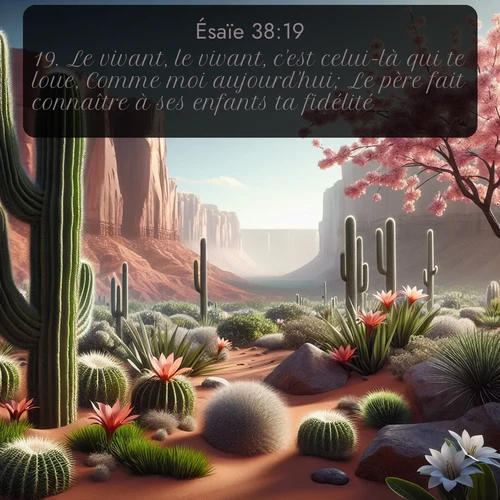 Segond Ésaïe  ; image nature: image avec le verset biblique :Le vivant, le vivant, c&#039;est celui-là qui te loue, Comme moi aujourd&#039;hui; Le père fait connaître à ses enfants ta fidélité. ;  ; 38:19